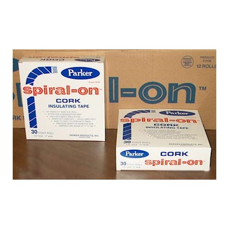 Parker Products Cork Spiral-On Tape (#2155) 2" X 30' (12 Rolls Per Carton) Pk Q-201XX-00-048/P2155